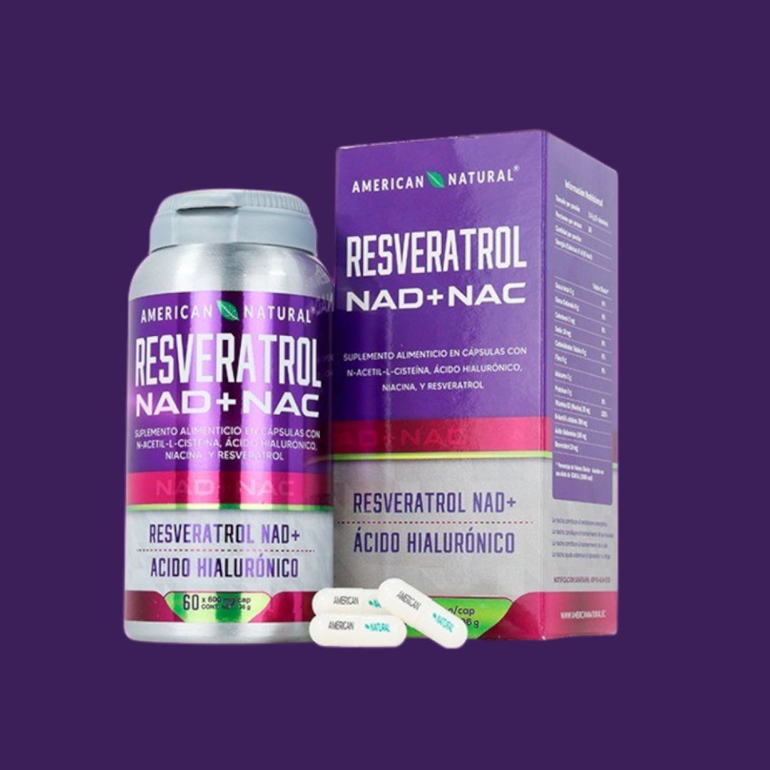 NAD+ Resveratrol Potente Suplemento En Capsulas Para El Envejecimiento