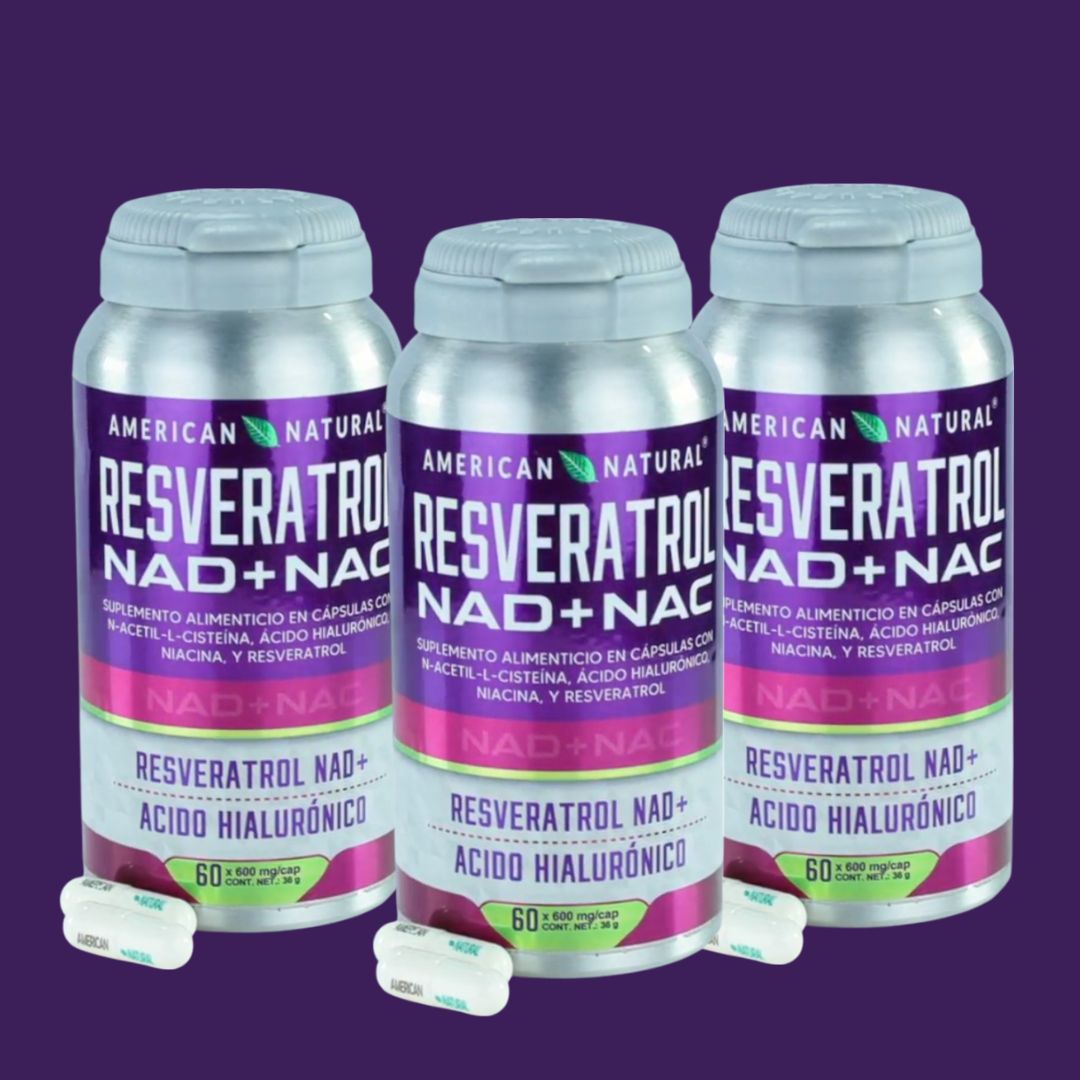 NAD+ Resveratrol Potente Suplemento En Capsulas Para El Envejecimiento