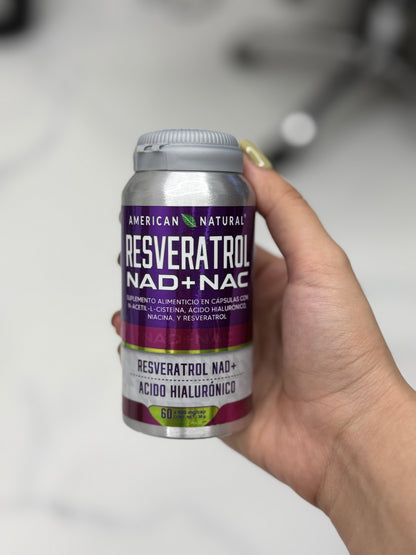 NAD+ Resveratrol Potente Suplemento En Capsulas Para El Envejecimiento